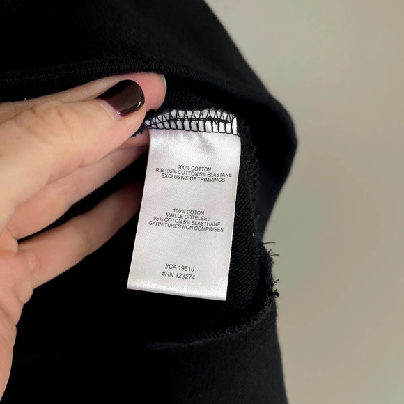 Lole Agda Short Sleeve Tee Black Size Large Sweatshirt Terry Material Athleisure - Picture 13 of 16